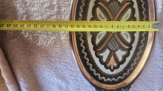 Image 1 of Türkisches Kupfer-Tablett mit Gravur