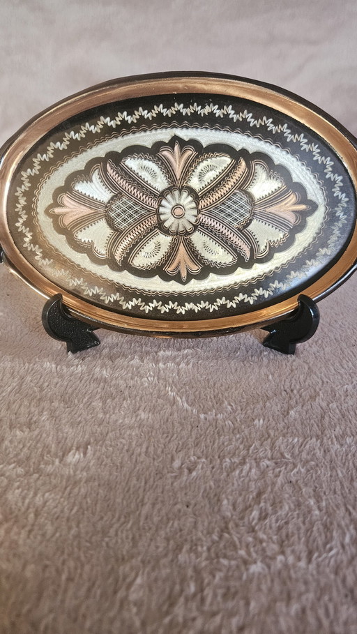 Türkisches Kupfer-Tablett mit Gravur