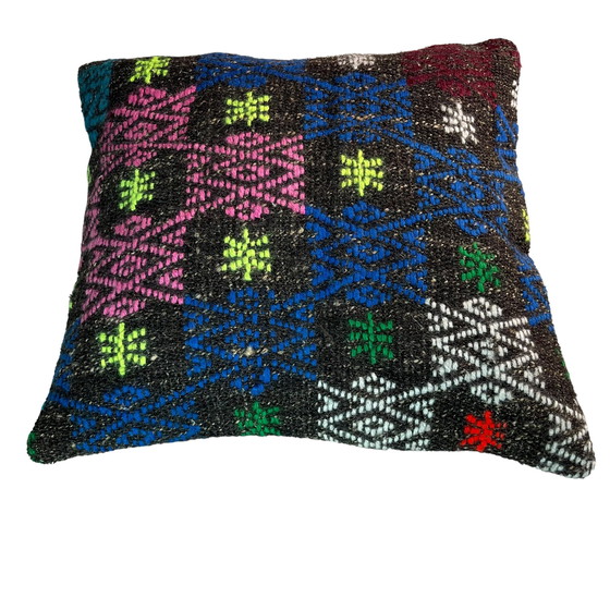 Image 1 of Türkischer Vintage-Kilim-Kissenbezug, 45 x 45 cm