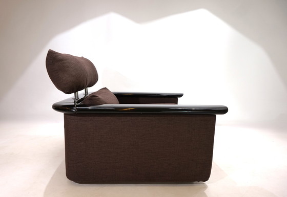 Image 1 of Tecno Lounge Chair mit Klavierlackgestell, 1970