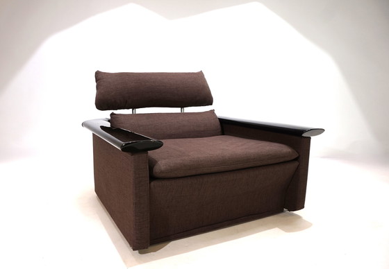 Image 1 of Tecno Lounge Chair mit Klavierlackgestell, 1970