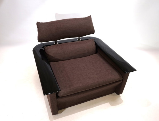 Image 1 of Tecno Lounge Chair mit Klavierlackgestell, 1970