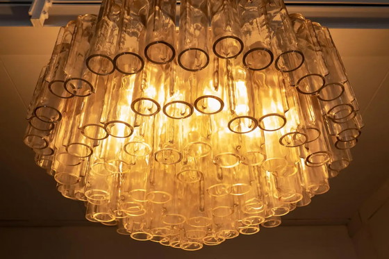 Image 1 of Venini "Calza" Murano Kronleuchter von Ludovico Diaz de Santillana