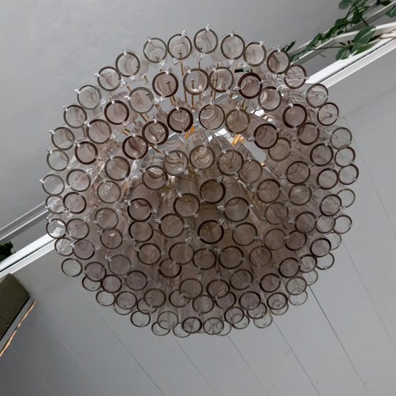 Image 1 of Venini "Calza" Murano Kronleuchter von Ludovico Diaz de Santillana