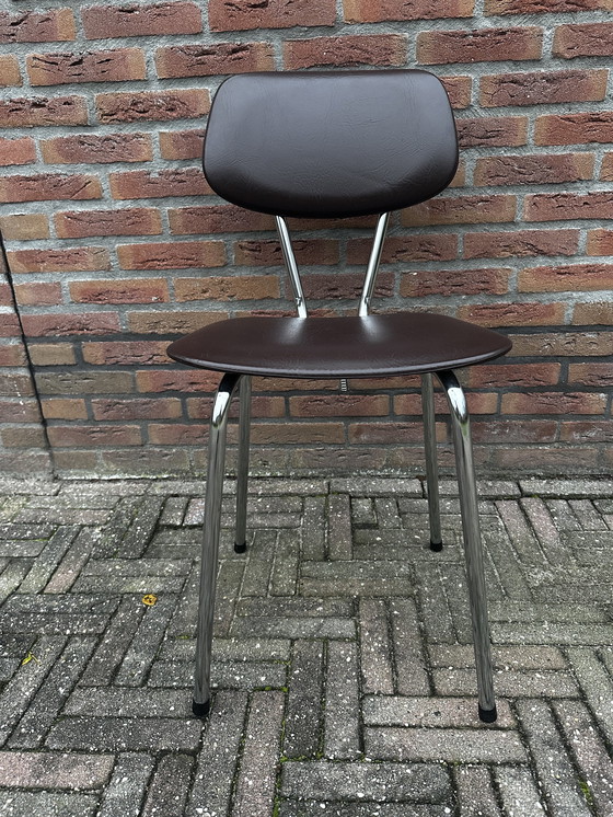 Image 1 of Vintage Esszimmerstuhl mit Rohrgestell. 1970s.