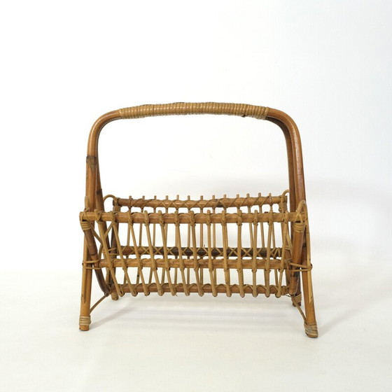 Image 1 of Vintage-Stehsammler aus Bambus und Rattan 1960
