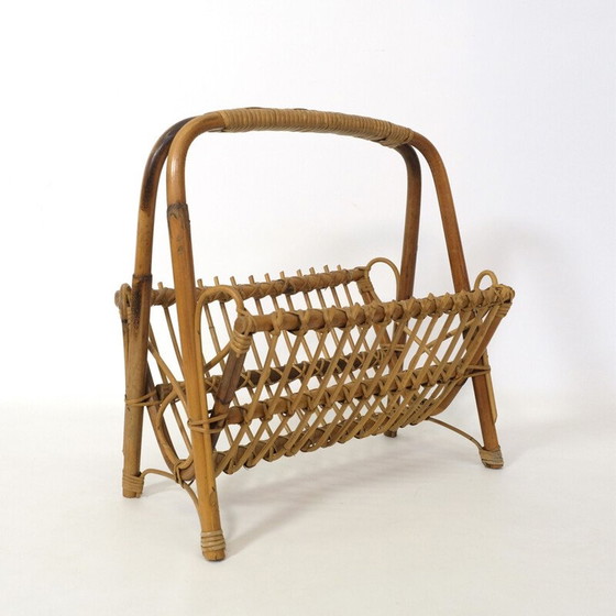 Image 1 of Vintage-Stehsammler aus Bambus und Rattan 1960