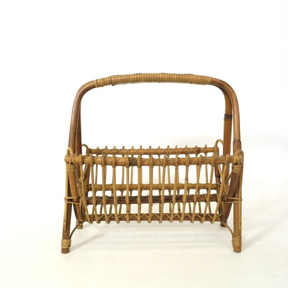 Image 1 of Vintage-Stehsammler aus Bambus und Rattan 1960