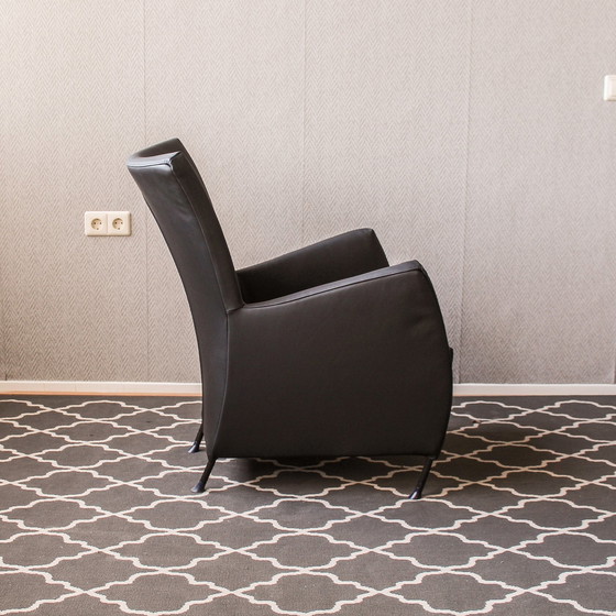 Image 1 of 8 Sehr attraktive Montis Windy Sessel in schwarzem Leder