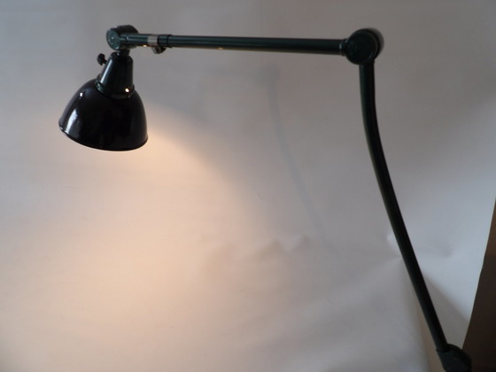 Image 1 of Vintage Midgard Bauhaus Lampe DDR Design emaillierter Schirm