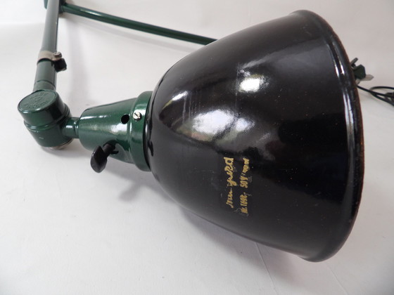 Image 1 of Vintage Midgard Bauhaus Lampe DDR Design emaillierter Schirm