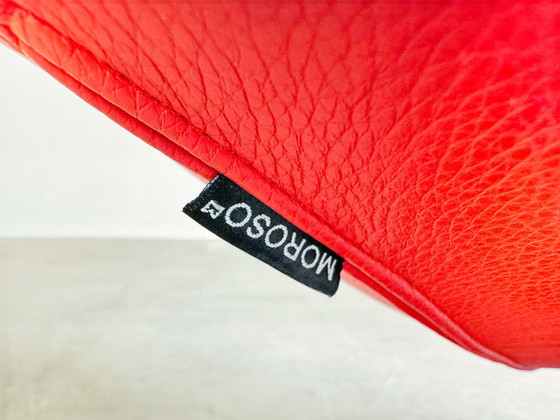 Image 1 of Original Moroso Sessel Leder Rot Patricia Urquiola Drehbar Ii