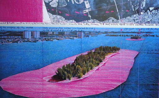 Christo - Projekt " Umgebene Inseln " Biscayne Bay -1980 -83