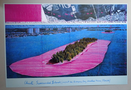 Christo - Projekt " Umgebene Inseln " Biscayne Bay -1980 -83