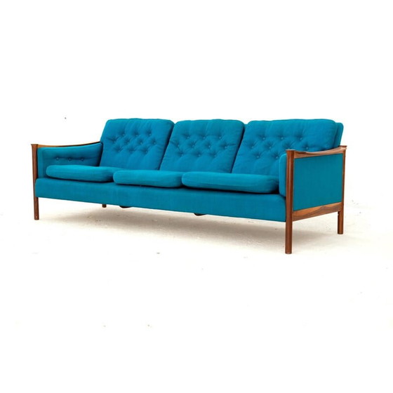 Image 1 of Vintage Sofa aus Teakholz und Wolle von Torbjørn Afdal für Bruksbo, Norwegen 1970er
