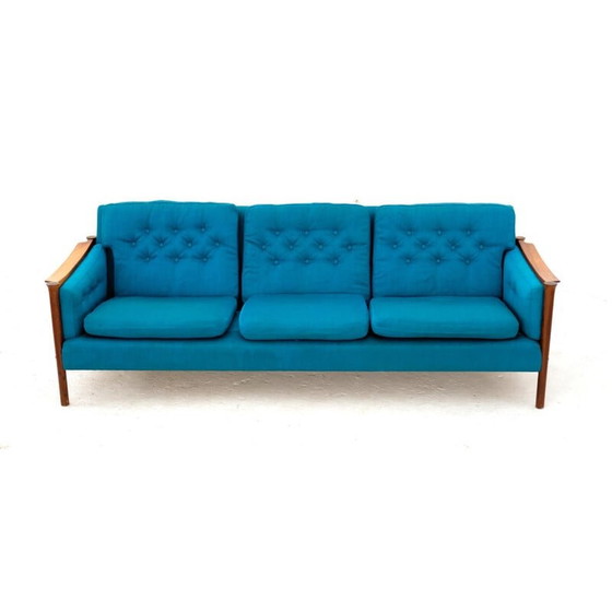 Image 1 of Vintage Sofa aus Teakholz und Wolle von Torbjørn Afdal für Bruksbo, Norwegen 1970er