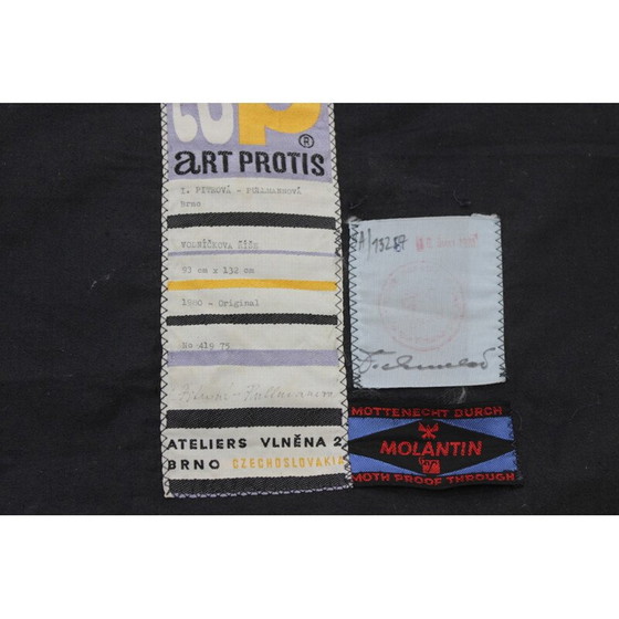 Image 1 of Design Abstrakter Wandteppich von Antonin Kybal - 1980s