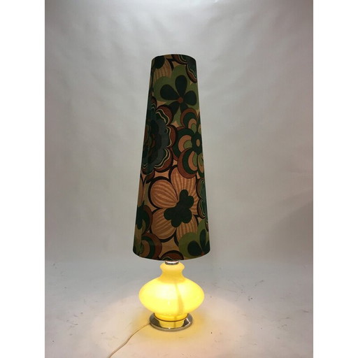 Gelbe Stehlampe aus Muranoglas - 1970er Jahre