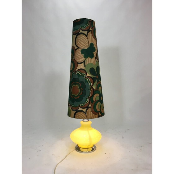 Image 1 of Gelbe Stehlampe aus Muranoglas - 1970er Jahre