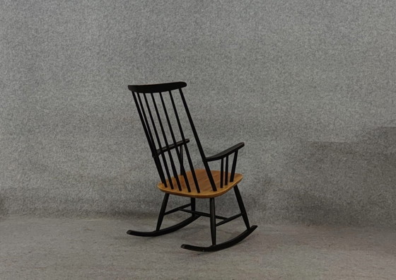 Image 1 of Schaukelstuhl Mid Century Design Skandinavisch Stuhl Rocking Chair Armchair Vintage Retro