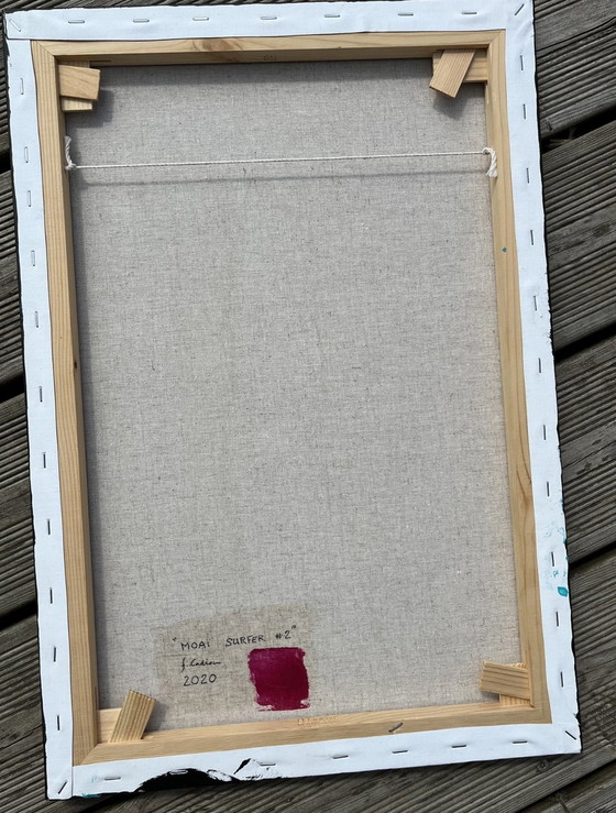 Image 1 of Moai Surfer. Acryl Von Frédéric Cadiou