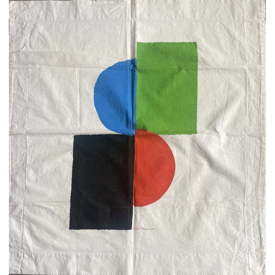 Image 1 of Vintage-Kissenbezug aus Baumwolle von Sonia Delaunay, Frankreich