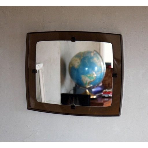 Vintage-Spiegel aus geräuchertem Plexiglas, Frankreich 1960