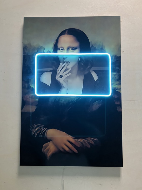 Image 1 of LedMansion Monnalisa Rauchende Pop Art Wand Kunst -LED-Lampe