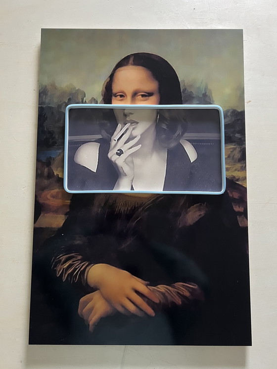 Image 1 of LedMansion Monnalisa Rauchende Pop Art Wand Kunst -LED-Lampe