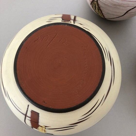 Image 1 of Satz von 3 Vasen aus Keramik von Franz Schwaderlapp für Sawa Ceramic, Deutschland 1960