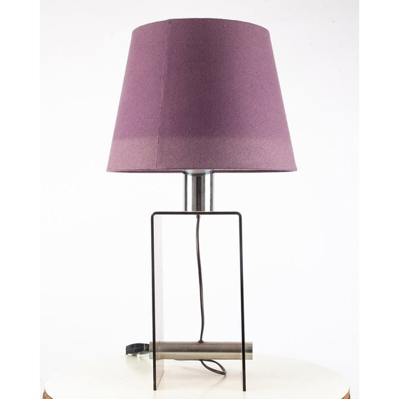 Image 1 of Vintage Nachttischlampe aus Plexiglas und Stoff von Kaiser Leuchten, 1970