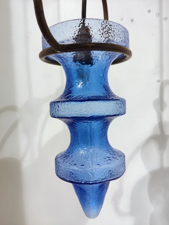 Image 1 of Massive Hängelampe von Val Saint Lambert, zugeschrieben Nanny Still McKinny