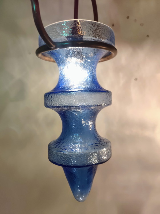 Image 1 of Massive Hängelampe von Val Saint Lambert, zugeschrieben Nanny Still McKinny