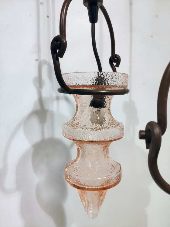 Image 1 of Massive Hängelampe von Val Saint Lambert, zugeschrieben Nanny Still McKinny