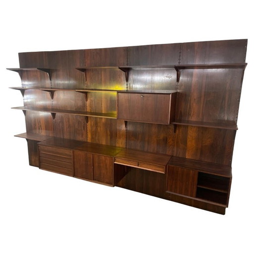 Mid-Century Modern Großer Wandschrank von Poul Cadovius für Royal System , 1950S