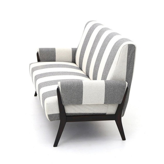 Image 1 of Vintage 3-Sitzer-Sofa mit Holzstruktur, 1950er Jahre