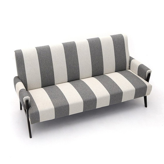 Image 1 of Vintage 3-Sitzer-Sofa mit Holzstruktur, 1950er Jahre