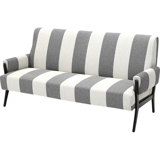 Vintage 3-Sitzer-Sofa mit Holzstruktur, 1950er Jahre