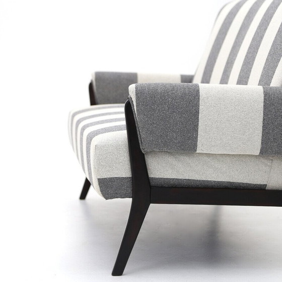 Image 1 of Vintage 3-Sitzer-Sofa mit Holzstruktur, 1950er Jahre