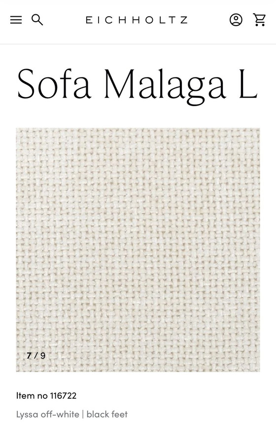 Image 1 of Eicholtz Sofa 'Malaga' L