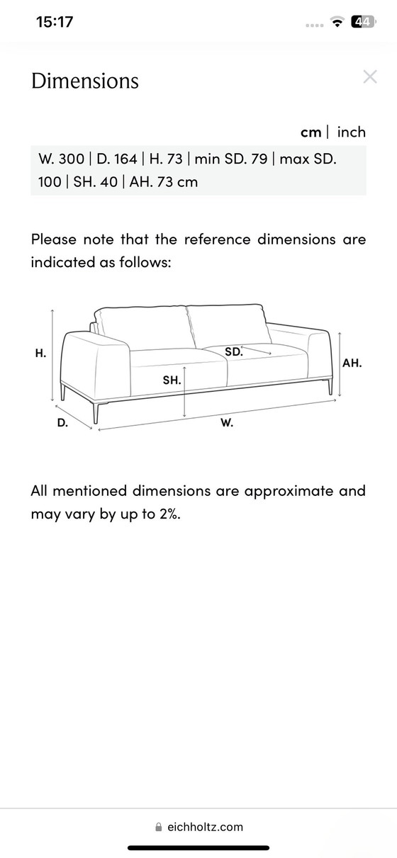 Image 1 of Eicholtz Sofa 'Malaga' L
