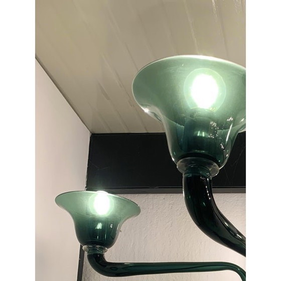 Image 1 of Zeitgenössischer Kronleuchter aus grünem Muranoglas in Flaschenform