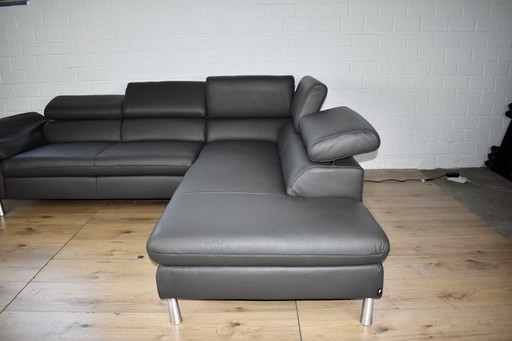 Ledersofa Chilano Mit Schlaffunktion Ledercouch Lederecksofa Sofa Couch Ecksofa Schlafsofa