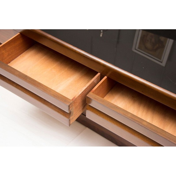 Image 1 of Vintage Couchtisch aus Mahagoni und schwarzem Veere von Betty Joel, England 1935