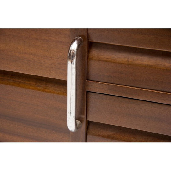 Image 1 of Vintage Couchtisch aus Mahagoni und schwarzem Veere von Betty Joel, England 1935