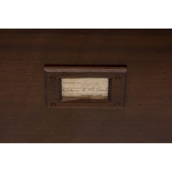 Image 1 of Vintage Couchtisch aus Mahagoni und schwarzem Veere von Betty Joel, England 1935