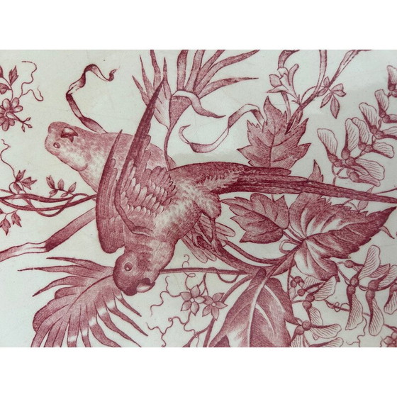 Image 1 of Vintage Kongo-Schale mit Vogeldekor für Longchamp, 1950