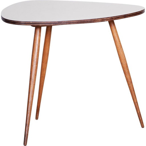 Vintage Couchtisch aus Buche und Formica, Tschechoslowakei 1950