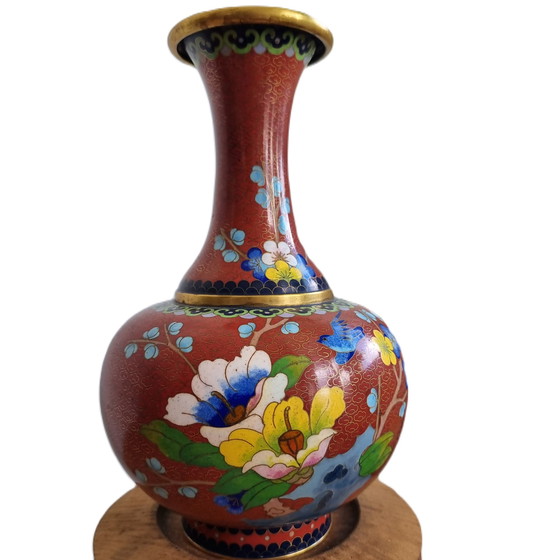 Image 1 of Cloisonné-Kalabas-Vase aus den 1970er Jahren