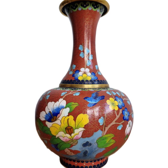 Image 1 of Cloisonné-Kalabas-Vase aus den 1970er Jahren